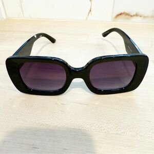 ANTHROPOLOGIE Black Square Sunglasses NEW